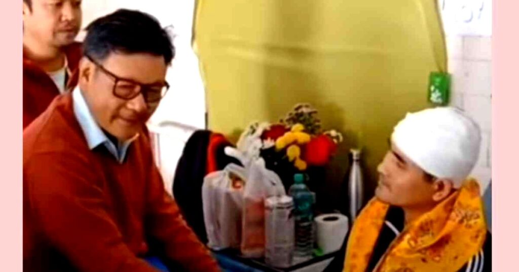 Kalyan Dewan meet Sudan Gurung at hospital in Darjeeling
